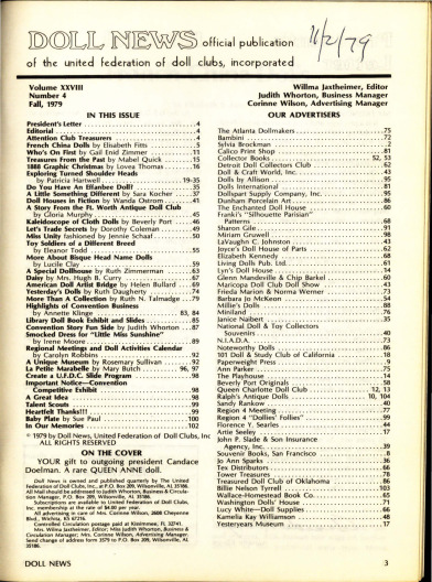 Fall 1979 Table of Contents