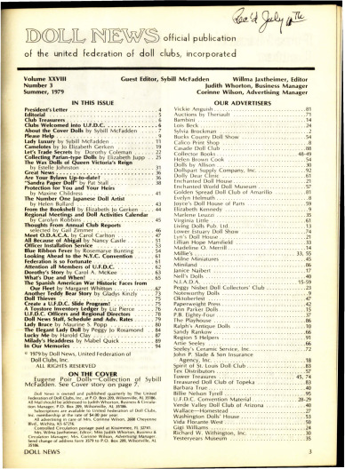 Summer 1979 Table of Contents